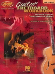 This is the front cover of the guitar fretboard workbook