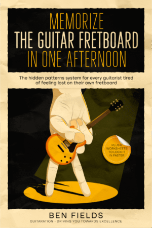 Memorize the guitar fretboard in one afternoon includes guitar fretboard map and charts
